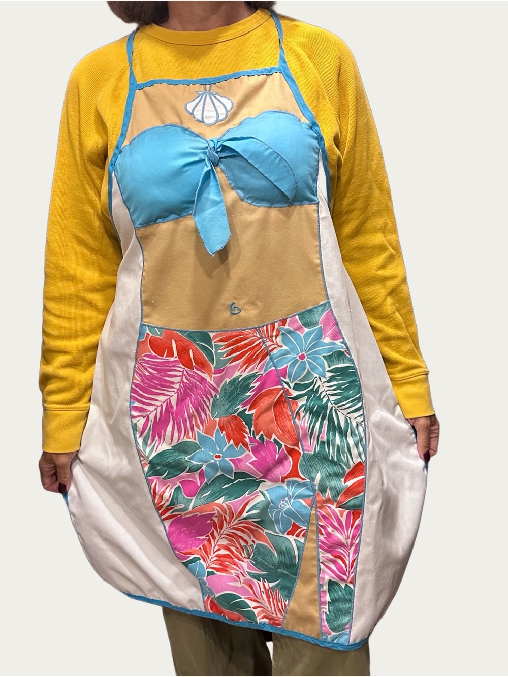 Mermaid Floral Tropical Novelty Apron